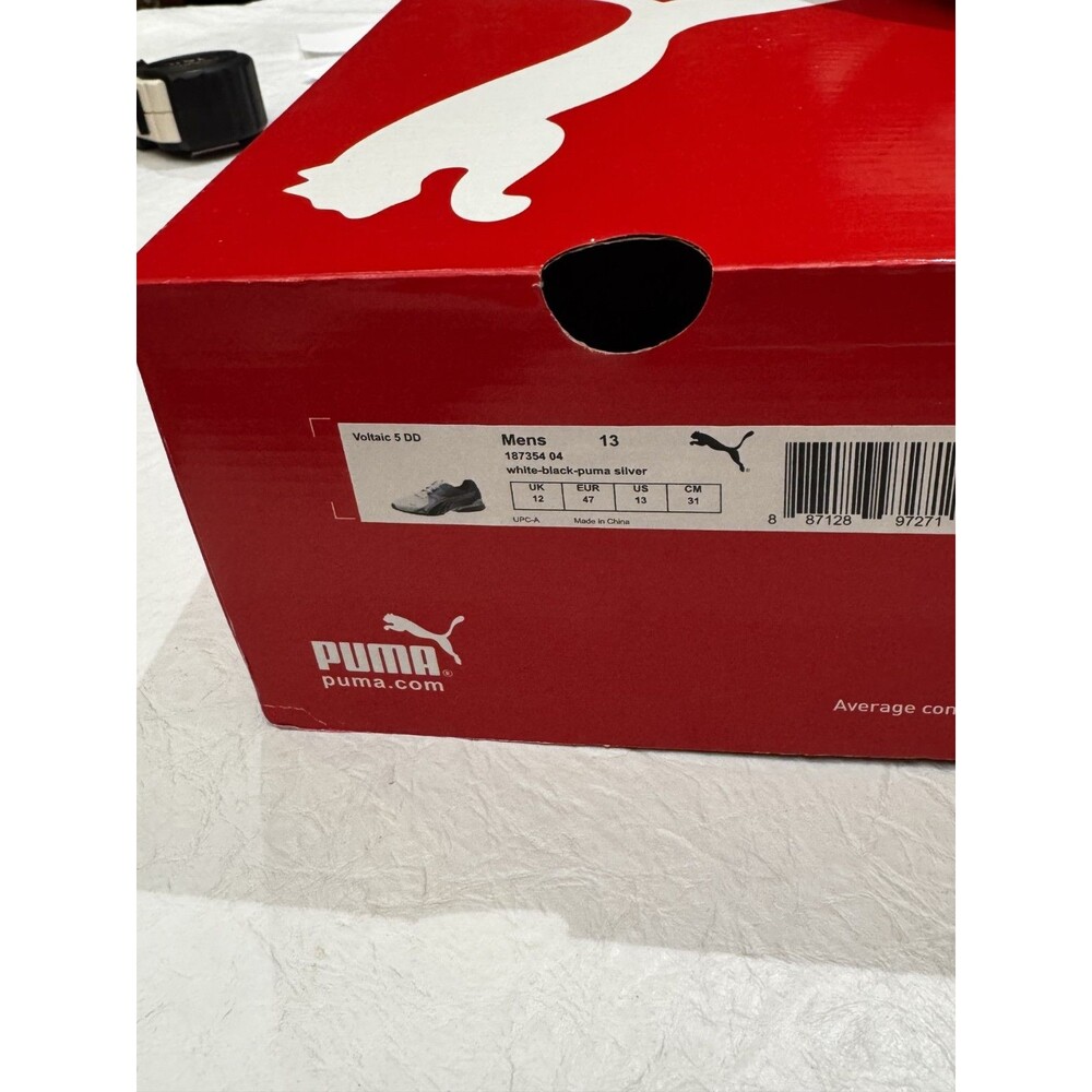 BRAND NEW! Puma Men's Voltaic 5 Cross-Training Shoe,White/BlackSilver, 13 D - Picture 5 of 5